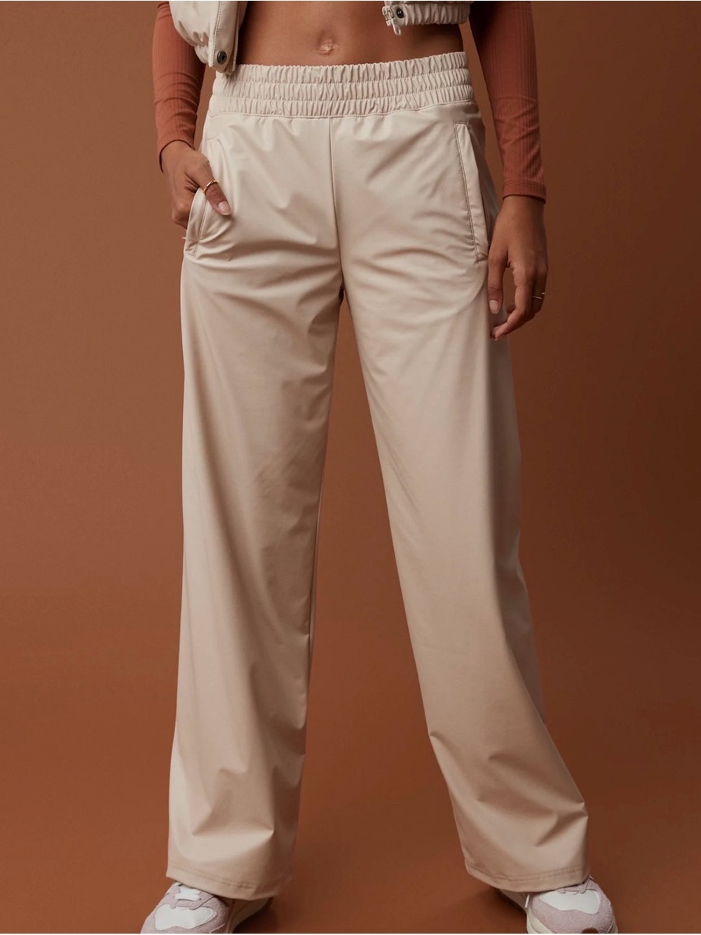 OFFLINE By Aerie Real Luxe Faux Leather Wide Leg Pant - #135